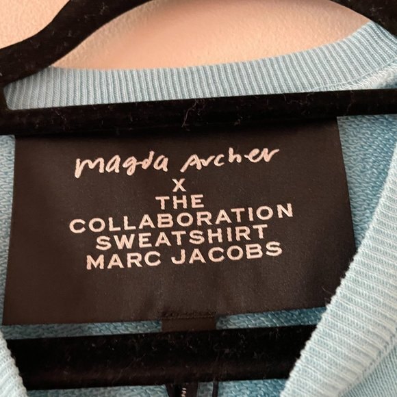 NWT Marc Jacobs x Magda Archer Sweatshirt Blue Size Medium - Picture 9 of 12